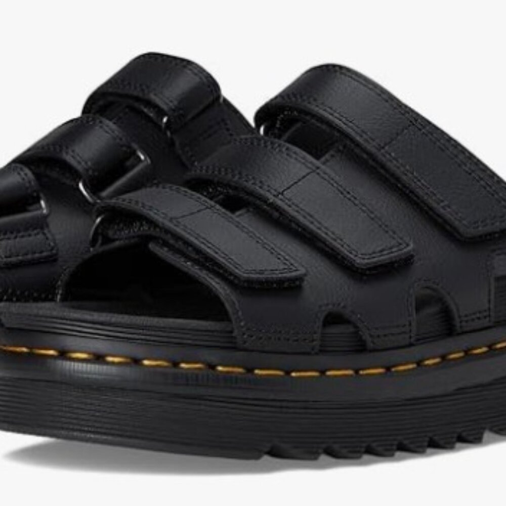 Dr. Martens Women's Raine Platform Slide Sandal Black Size 8 Womens